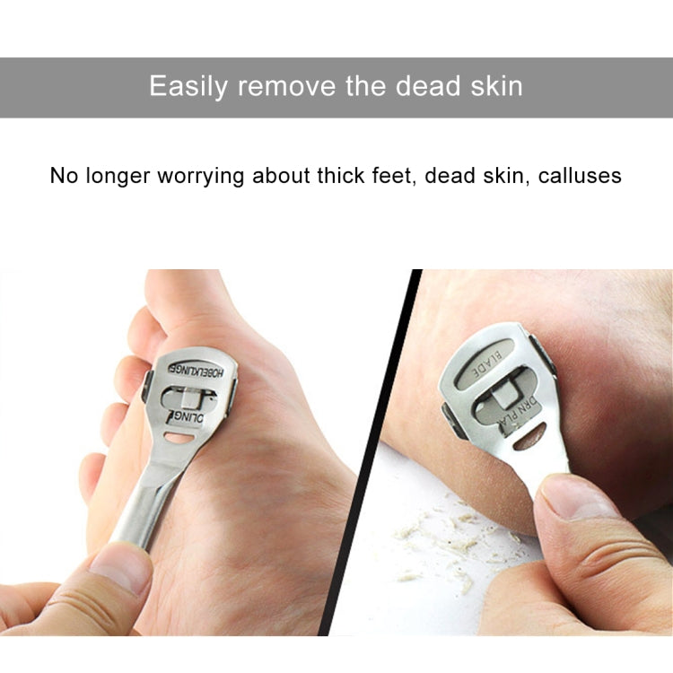 8 in 1 Dead Hard Skin Callus Remover Scraper Pedicure Rasp Tools Portable Cuticle Pusher Nail Foot Care Tool, 8 in 1
