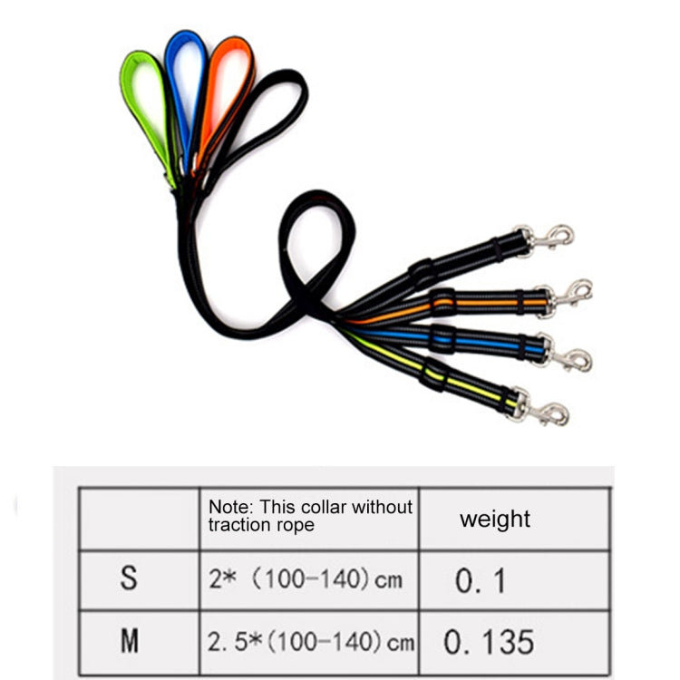 Pet Dogs Nylon Night Reflective Breathable Handheld Traction Lead Leash, Size: M, Adjustable Range: 2.5*(100-140cm), Size: M, Adjustable Range: 2.5*(100-140cm)