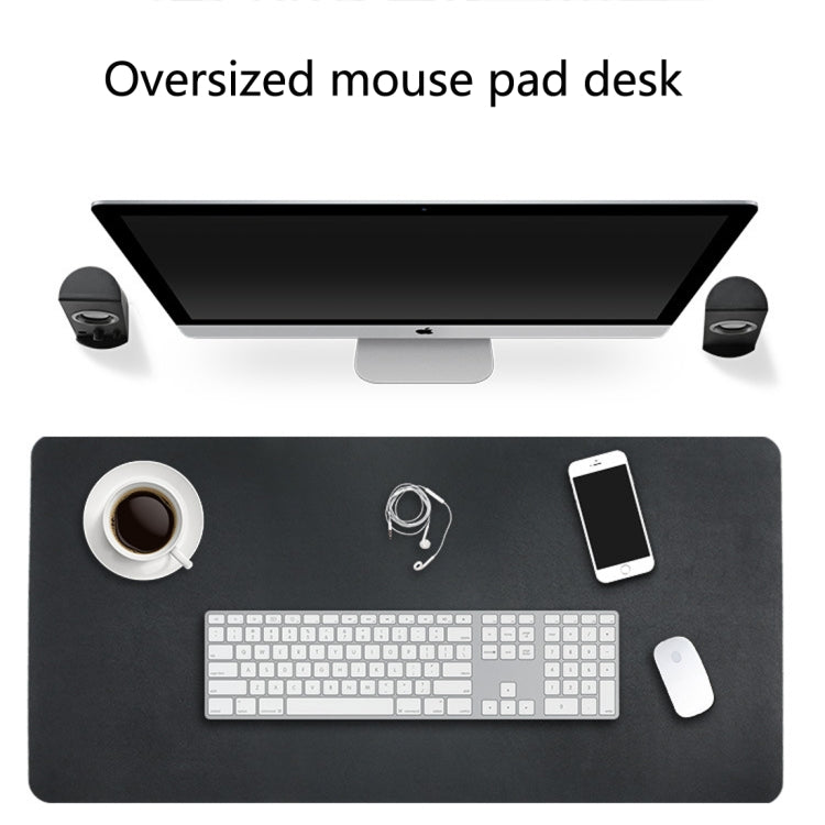 Multifunction Business Double Sided PU Leather Mouse Pad Keyboard Pad Table Mat Computer Desk Mat, Size: 90 x 45cm, Size: 90 x 45cm(Black Red), Size: 90 x 45cm, Size: 90 x 45cm(Green + Silver), Size: 90 x 45cm(Blue + Yellow), Size: 90 x 45cm(Red + Yell...
