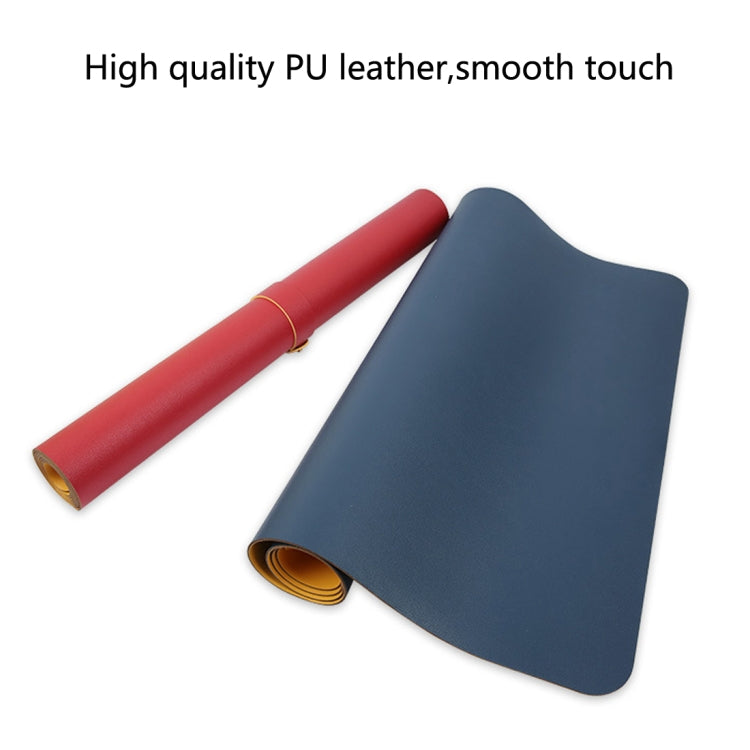 Multifunction Business Double Sided PU Leather Mouse Pad Keyboard Pad Table Mat Computer Desk Mat, Size: 120 x 60cm, Size: 120 x 60cm(Silver Grey), Size: 120 x 60cm(Black Red), Size: 120 x 60cm, Size: 120 x 60cm(Green + Silver)                         ...
