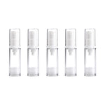 5 PCS Portable Airless Vacuum Pump Bottle Fine Mist Perfume Spray Bottle, 5ml, 5ml