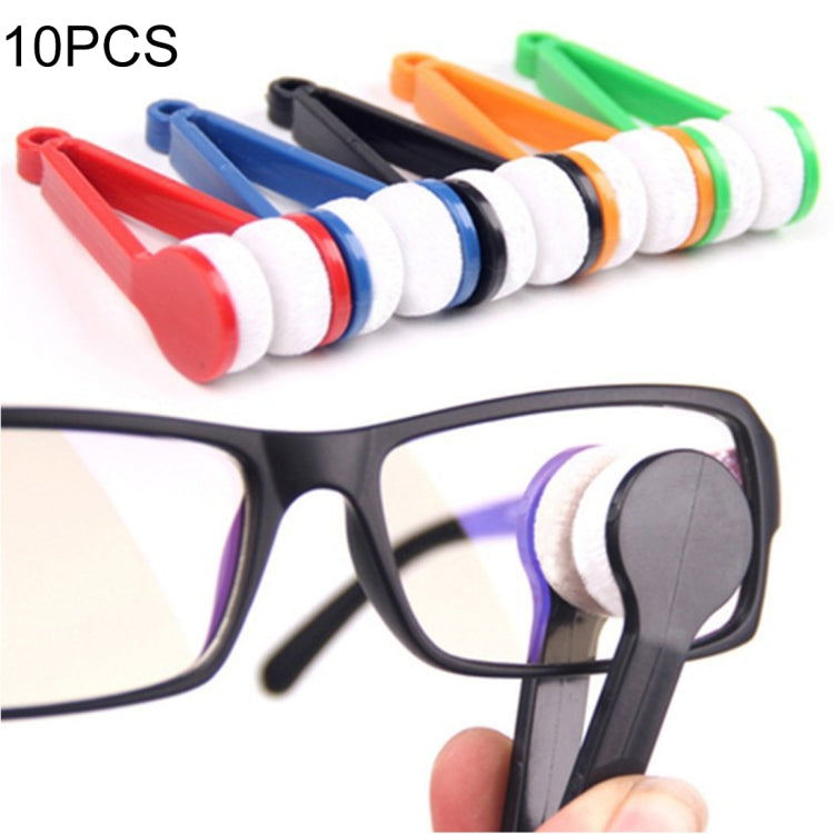 10 PCS Multifunction Portable Glasses Wipe Glasses Clean Wipe Microfiber Cleaning Cloth, Random Color Delivery, Glasses Clean Wipe