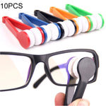 10 PCS Multifunction Portable Glasses Wipe Glasses Clean Wipe Microfiber Cleaning Cloth, Random Color Delivery, Glasses Clean Wipe