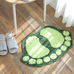 1390 Foot-shaped Non Slip Shaggy Soft Water Absorption Bedroom Bathroom Carpet Mat