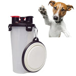 Pet Outdoor Portable Dual-use Water and Food Cup with A Folding Bowl