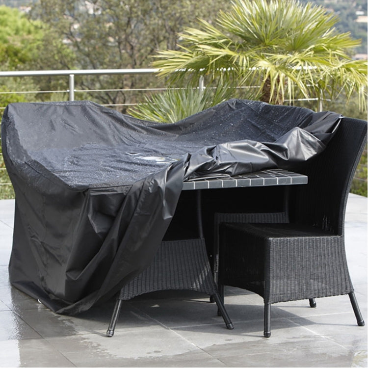 Anti-UV Waterproof Dust-proof 210D Oxford Cloth Folding Table Chairs Protective Cover Outdoor Furniture Set Cover, Size: 242*162*100cm(Black), Size: 242*162*100cm