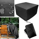 Anti-UV Waterproof Dust-proof 210D Oxford Cloth Folding Table Chairs Protective Cover Outdoor Furniture Set Cover, Size: 242*162*100cm(Black), Size: 242*162*100cm
