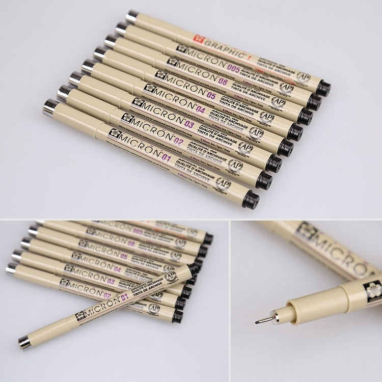 2 PCS Archival Pigment Ink Drawing Fineliner Pens Nib Manga Micron Pen, 0.25mm, 0.3mm, 0.35mm, 0.4mm, 0.45mm, 0.5mm