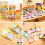 40 PCS Cartoon Animal Shaped Self Adhesive Memo Pad N-times Sticky Notes Bookmark School Office Supply, Random Style Delivery, Adhesive Memo Pad