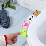 10 PCS Cute Cartoon Portable Convenient Toilet Lid Device Mention Toilet Set, Random Style Delivery, Cute Cartoon Toilet Lid Device