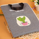 Cactus Pattern Waterproof and Dustproof Canvas File Bag Zipper Data Portable Storage Bag, Random Style Delivery, P156