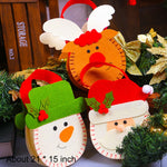 Creative Cartoon New Style Christmas Decoration Santa Gift Bag, Non-woven Fabric Apple Gifts Handbags