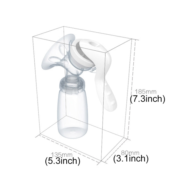 REAL BUBEE Maternity Products PP Manual Suckling Breast Milk Pump for Mama, Manual Breast Pump