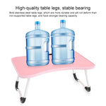 مكتب كتابة محمول قابل للطي مع أرجل غير قابلة للانزلاق على شكل W مع فتحة للبطاقات، مع فتحة للبطاقات