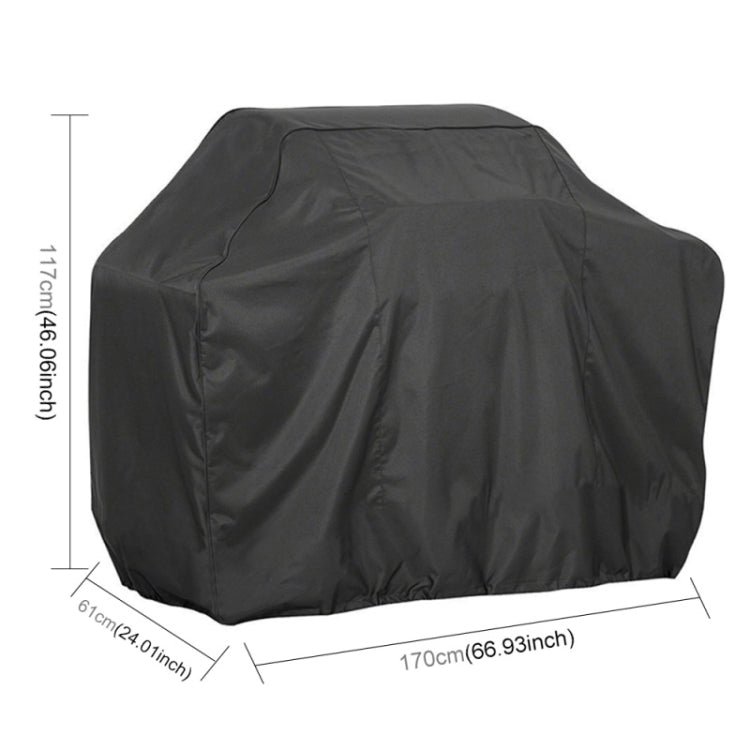 Outdoor Anti-UV Waterproof Dust-proof 210D Oxford Cloth BBQ Square Protective Bag Charcoal Barbeque Grill Cover, Size: 170x61x117cm, Size: 170x61x117cm