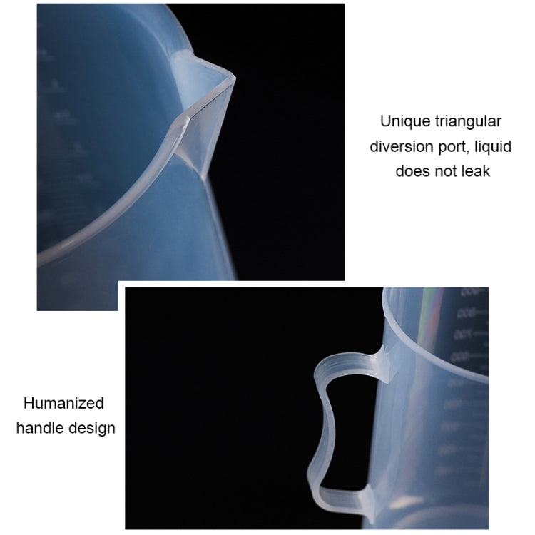 1000ml Thin Section PP Plastic Flask Digital Measuring Cup Cylinder Scale Measure Glass Lab Laboratory Tools, 1000ml Measuring Cup