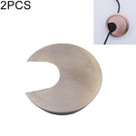 2 PCS Desk Computer Desktop Zinc Alloy Round Threading Box Hole Cover, Hole Diameter: 35mm (Bright Gold), 35mm Green Bronze, 35mm Red Bronze, 35mm Matte Black, 35mm Matte Silver, 35mm Brushed Steel, 35mm Bright Gold