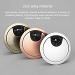 2 PCS Desk Computer Desktop Zinc Alloy Round Threading Box Hole Cover, Hole Diameter: 35mm (Bright Gold), 35mm Green Bronze, 35mm Red Bronze, 35mm Matte Black, 35mm Matte Silver, 35mm Brushed Steel, 35mm Bright Gold