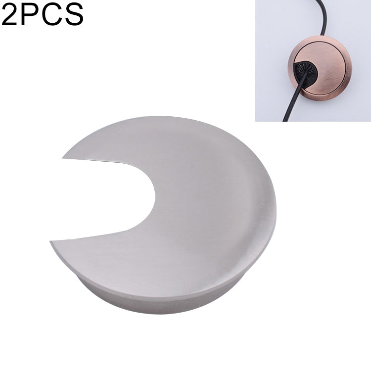 2 PCS Desk Computer Desktop Zinc Alloy Round Threading Box Hole Cover, Hole Diameter: 35mm (Bright Gold), 35mm Green Bronze, 35mm Red Bronze, 35mm Matte Black, 35mm Matte Silver, 35mm Brushed Steel, 35mm Bright Gold