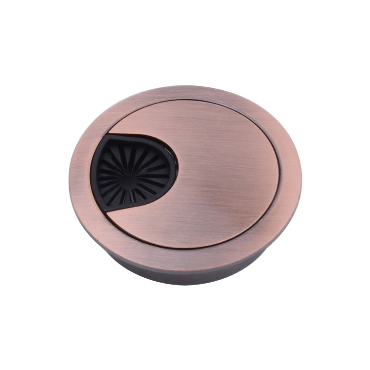 2 PCS Desk Computer Desktop Zinc Alloy Round Threading Box Hole Cover, Hole Diameter: 60mm (Green Bronze), 60mm