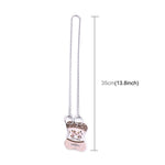 Pet Collars Pet Neck Strap Dog Neckband Snake Chain Dog Chain  Solid  Metal Chain Dog Collar，Length:35cm, 35cm