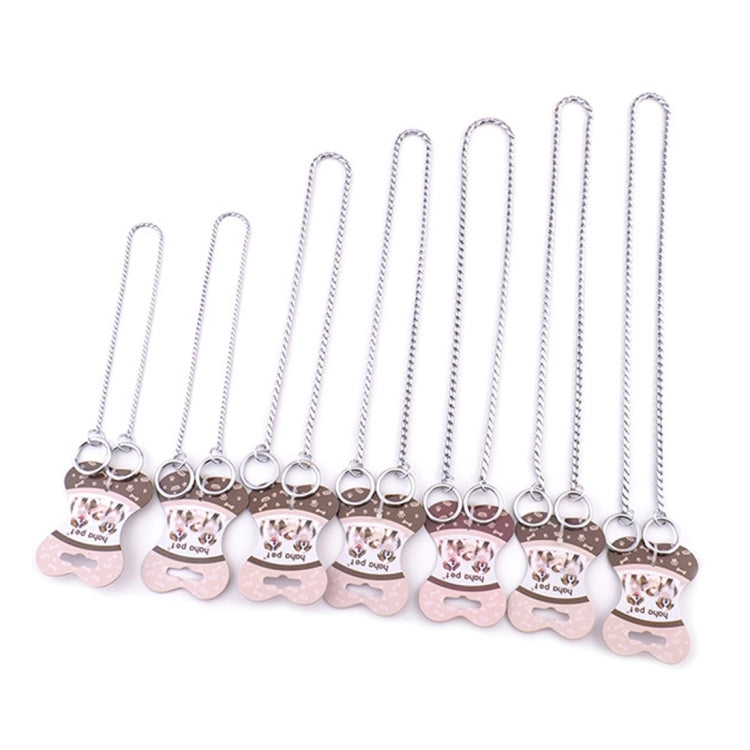 Pet Collars Pet Neck Strap Dog Neckband Snake Chain Dog Chain  Solid  Metal Chain Dog Collar，Length:35cm, 35cm