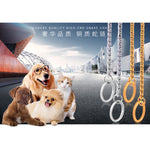 Pet Collars Pet Neck Strap Dog Neckband Snake Chain Dog Chain  Solid  Metal Chain Dog Collar，Length:35cm, 35cm