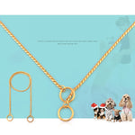 Pet Collars Pet Neck Strap Dog Neckband Snake Chain Dog Chain  Solid  Metal Chain Dog Collar，Length:55cm, 55cm
