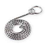 Collier pour chien avec chaîne en P de 35 cm, en métal massif, 35 cm x 2 mm.