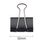 50PCS 32mm Black Metal Clip Notes Letter Paper Clip Office Bind, 50PCS / 32mm
