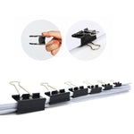 50PCS 32mm Black Metal Clip Notes Letter Paper Clip Office Bind, 50PCS / 32mm