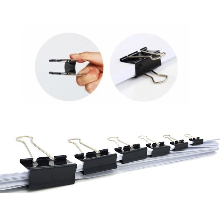 50PCS 32mm Black Metal Clip Notes Letter Paper Clip Office Bind, 50PCS / 32mm