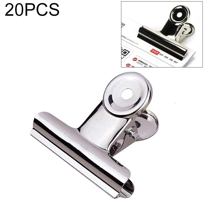 20pcs 31mm Silver Metal Stainless Steel Round Clip Notes Letter Paper Clip Office Bind Clip, 20PCS / 31mm