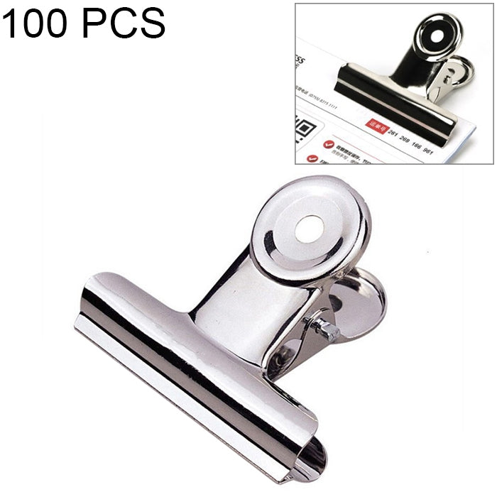 100PCS 22mm Silver Metal Stainless Steel Round Clip Notes Letter Paper Clip Office Bind Clip, 100PCS / 22mm