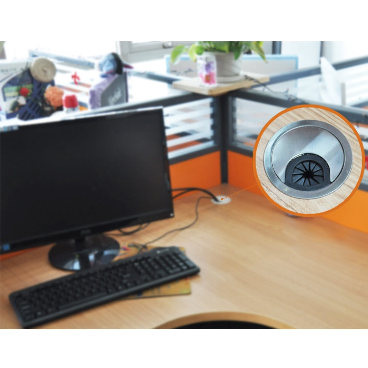 10 PCS Desk Computer Desktop Plastic Round Threading Box Hole Cover, Hole Diameter: 53mm, 53mm