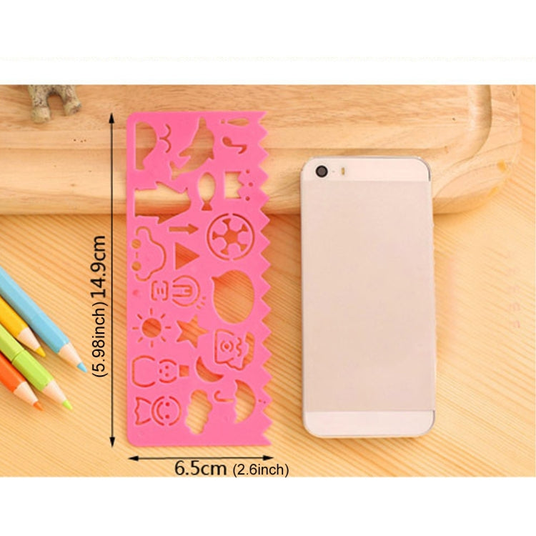 10 PCS Creative Candy Color Drawing Ruler Speed Sketchpad Art Ruler Template, Random Color Delivery, Speed Sketchpad