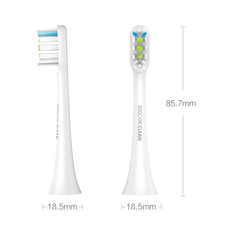 2 PCS Original Xiaomi Youpin General Cleaning Replacement Brush Heads for Xiaomi Soocare Sonic Electric Toothbrush (HC7711W), General Cleaning Black, General Cleaning Pink, General Cleaning White