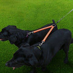 TPU Material Pet Dogs 2 in 1 Tangle-free Traction Rope Double Pet Dog Walking Leash, Length: 25 cm, 2 in 1 (Red)