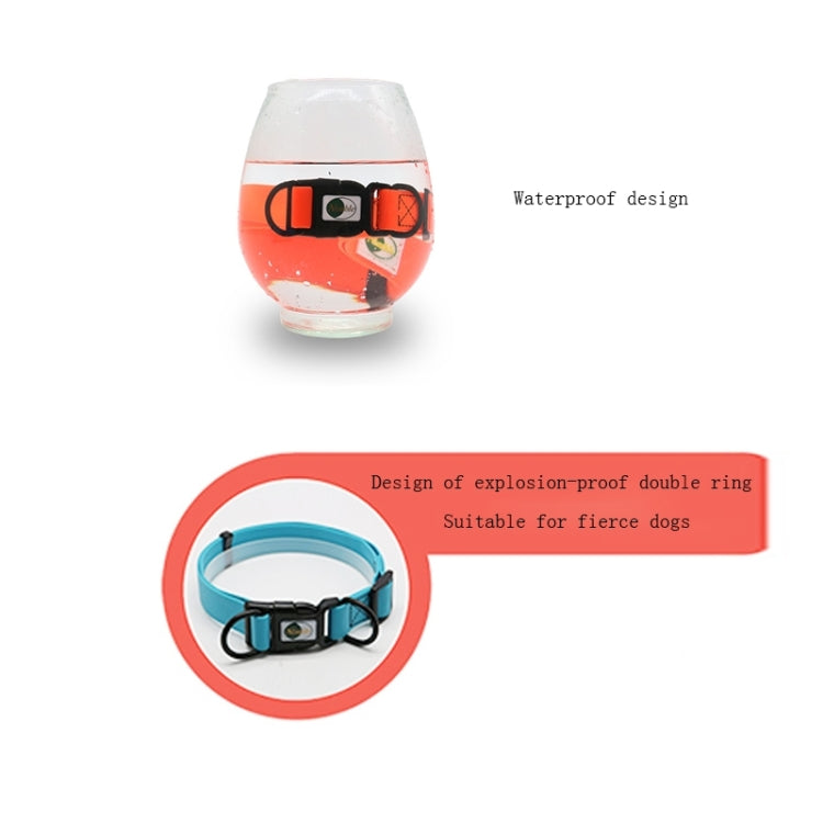 PVC Material Waterproof Adjustable Dual Loop Pet Dogs Collar, Suitable for Ferocious Dogs, Size: L, Collar Size: 39-63 cm, Size: L
