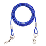 Double-end Steel Wire Rope Pet Dogs 2 in 1 Traction Rope Pet Walking Leads With Handle, Length: 3m,Random Color Delivery, Length: 3m