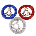 Double-end Steel Wire Rope Pet Dogs 2 in 1 Traction Rope Pet Walking Leads With Handle, Length: 3m,Random Color Delivery, Length: 3m