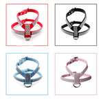 Rhinestone PU Soft Breathable Dog Harness Pet Vest Dog Chest Strap Leash Dog Collar, Size: M