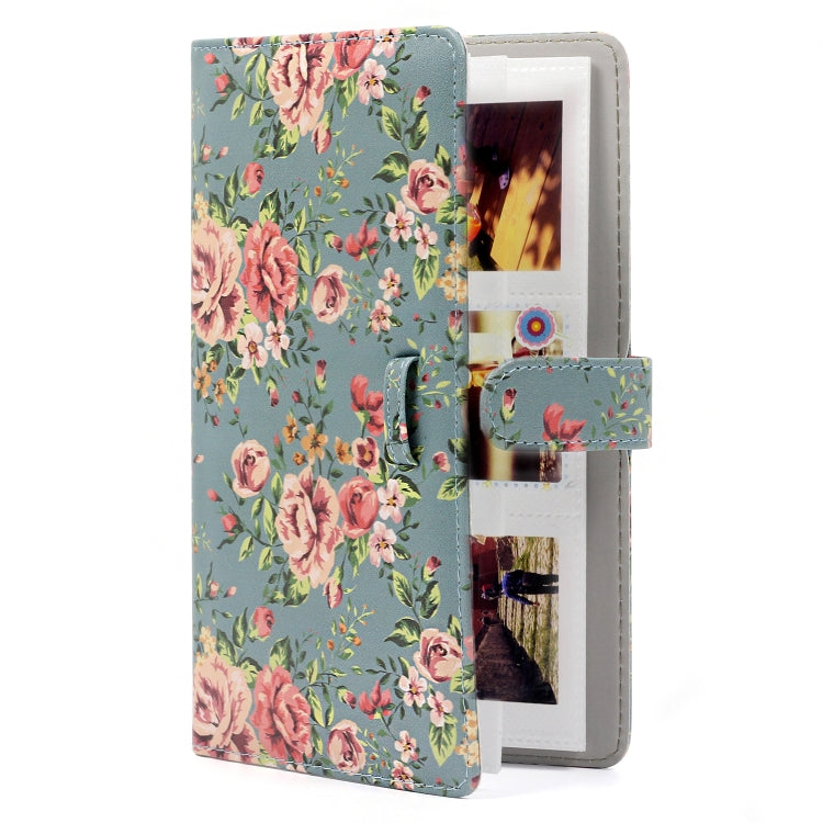 Rose Pattern 3 inch DIY PU Mini Creativity Insert Type 32 Pages Exquisite Photo Album for Polaroid, Rose