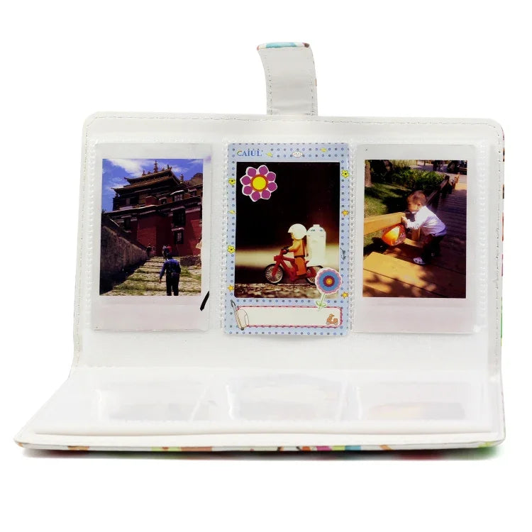 Dessert Pattern 3 inch DIY PU Mini Creativity Insert Type 32 Pages Exquisite Photo Album for Polaroid, Dessert