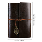 Creative Retro Autumn Leaves Pattern Loose-leaf Travel Diary Notebook, Size: S, S