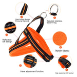 Pet Dogs A7 Reflective Polyester Chest Harness Lead Leash Traction Big Dogs Safety Chain Rope Collar, Size: XS, 2.0*42*50cm, Size: XS, 2.0*42*50cm