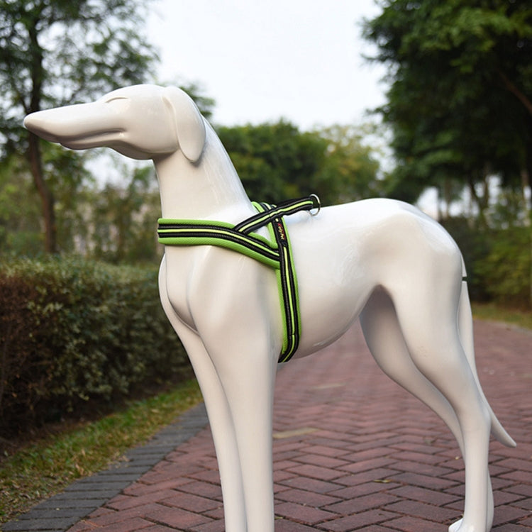 Pet Dogs A7 Reflective Polyester Chest Harness Lead Leash Traction Big Dogs Safety Chain Rope Collar, Size: XS, 2.0*42*50cm, Size: XS, 2.0*42*50cm