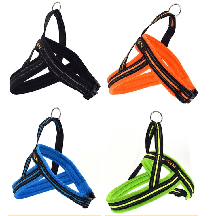 Pet Dogs A7 Reflective Polyester Chest Harness Lead Leash Traction Big Dogs Safety Chain Rope Collar, Size: S, 2.0*50*62cm, Size: S, 2.0*50*62cm