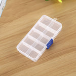 10 PCS Removable Grid Plastic Box Organizer for Jewelry Earring Fishing Hook Small Accessories, Size: Small, 10 Slots, 10 Slots  (White+Blue), 10 Slots (Pink+Blue), 10 Slots (Orange + blue), 10 Slots (Purple+Blue), 10 Slots  (White+Pink)