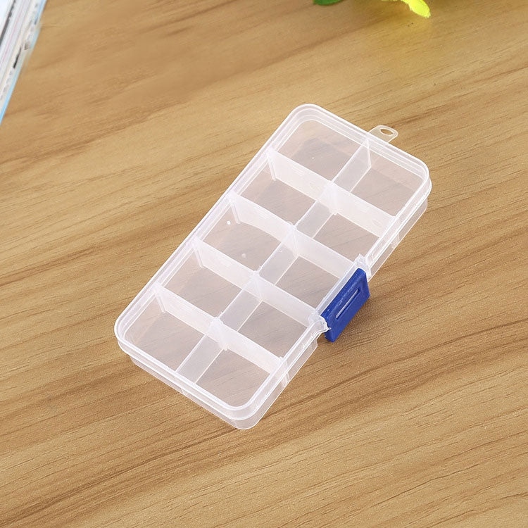 10 PCS Removable Grid Plastic Box Organizer for Jewelry Earring Fishing Hook Small Accessories, Size: Small, 10 Slots, 10 Slots  (White+Blue), 10 Slots (Pink+Blue), 10 Slots (Orange + blue), 10 Slots (Purple+Blue), 10 Slots  (White+Pink)